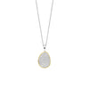 Ti Sento CZ Pebble Pendant Necklace, Gold & Silver