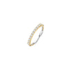 Ti Sento Small Pavé Ribbon Ring, Gold