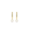 Ti Sento Small Pearl Hoop Earrings, Gold