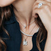 Ti Sento Small Pearl Necklace, Silver