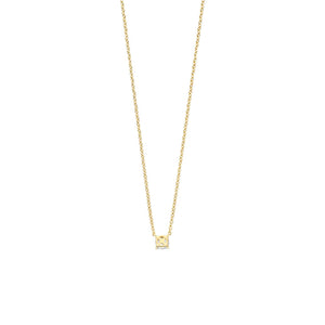 Ti Sento Solitaire CZ Necklace, Gold