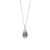 Ti Sento Teardrop Grey Stone Pendant Necklace, Silver