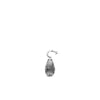 Ti Sento Teardrop Grey Stone Pendant Necklace, Silver