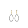 Ti Sento Teardrop Hoop Earrings, Silver