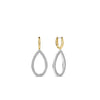 Ti Sento Teardrop Hoop Earrings, Silver