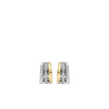 Ti Sento Twisted and Smooth Hoop Earrings, Silver