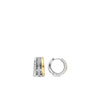 Ti Sento Twisted and Smooth Hoop Earrings, Silver