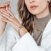Ti Sento Two Toned Ribbed Ring, Gold & Silver