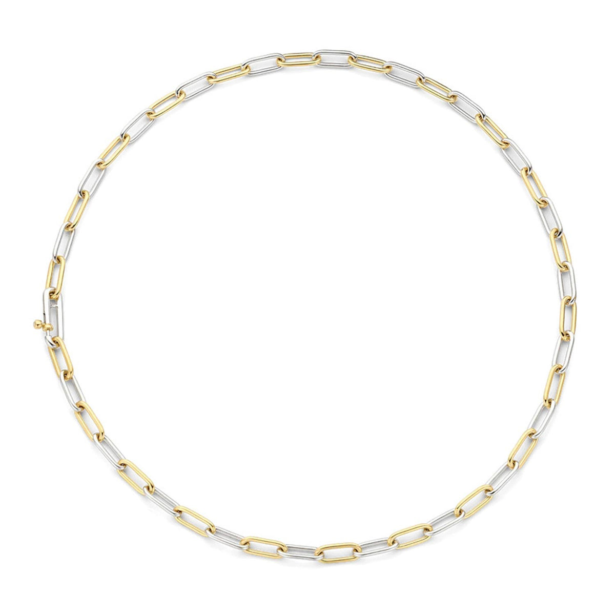 Ti Sento Two Toned Link Chain Necklace, Gold & Silver