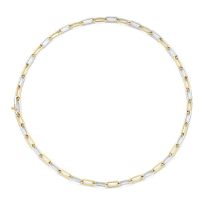 Ti Sento Two Toned Link Chain Necklace, Gold & Silver