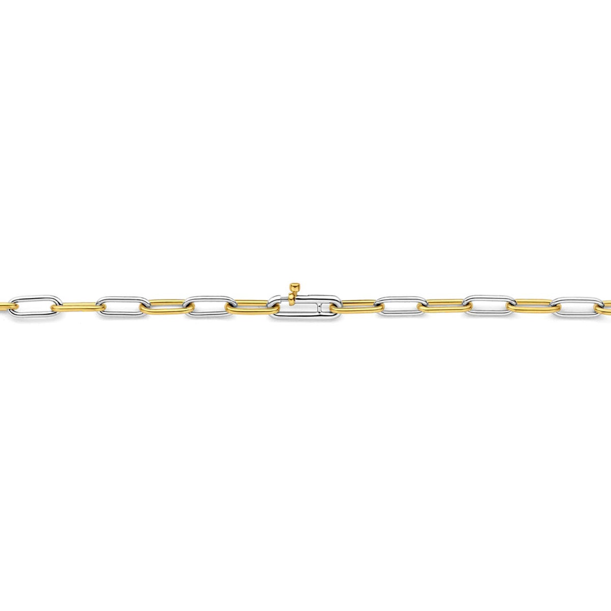 Ti Sento Two Toned Link Chain Necklace, Gold & Silver