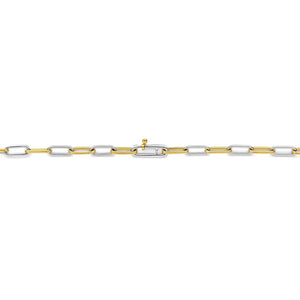Ti Sento Two Toned Link Chain Necklace, Gold & Silver