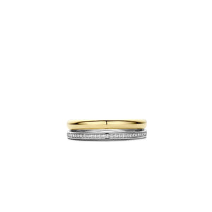 Ti Sento Two Toned Ring, Gold & Silver