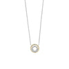 Ti Sento Two Tones Double Circle Necklace, Gold and Silver
