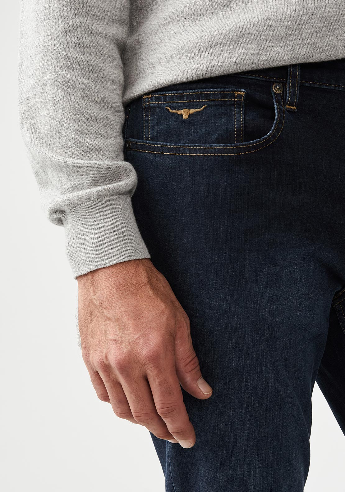 R.M WILLIAMS Ramco Straight Leg Jeans, Indigo Blue