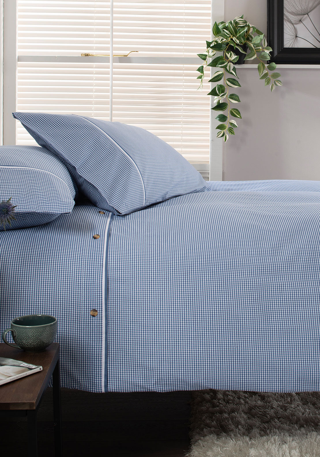 The Lyndon Company Gingham Duvet Cover Set, Blue