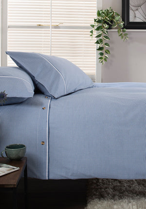 The Lyndon Company Gingham Duvet Cover Set, Blue