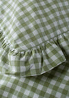 The Lyndon Company Gingham Frilled Duvet Cover Set, Sage Green