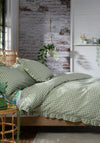 The Lyndon Company Gingham Frilled Duvet Cover Set, Sage Green