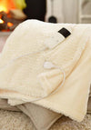 The Lydon Company Sandringham Faux Fur Heated Throw 130x170, Cream