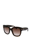 Tom Ford Beatrix FT06135252T Polarised Sunglasses, Tortoise