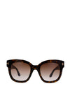 Tom Ford Beatrix FT06135252T Polarised Sunglasses, Tortoise