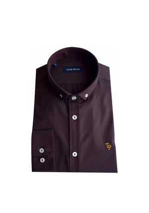 Tom Penn Long Sleeve Shirt, Burgundy