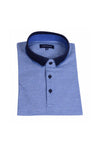 Tom Penn Spot Detail Knitted Polo Shirt, Blue