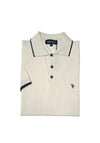 Tom Penn Tipped Polo Shirt, Cream