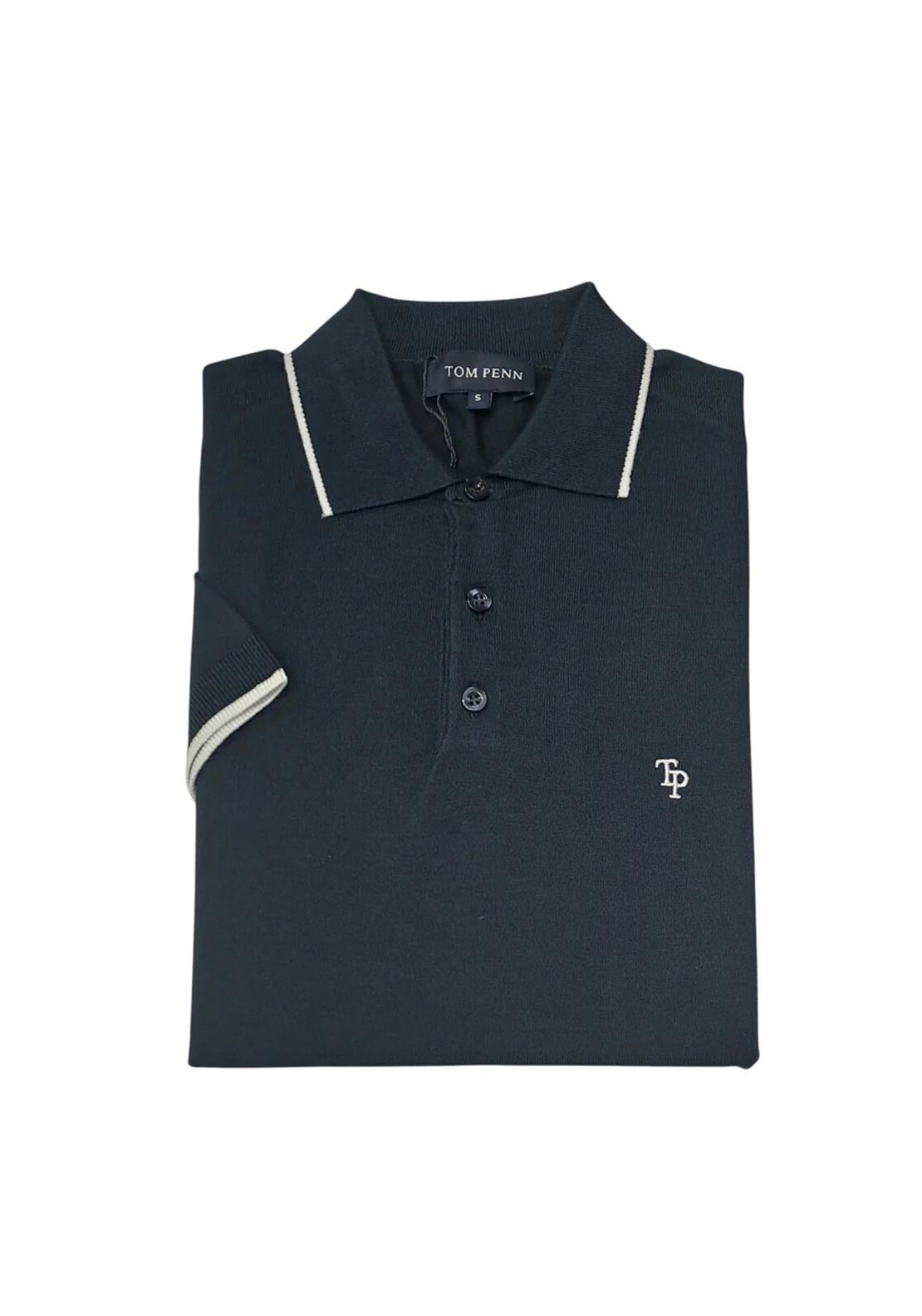 Tom Penn Tipped Polo Shirt, Navy