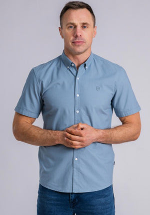 XV Kings By Tommy Bowe Avusy Short Sleeve Shirt, Botany Blue