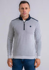 XV Kings By Tommy Bowe Brisbane Quarter Zip Sweatshirt, Navy & Grey