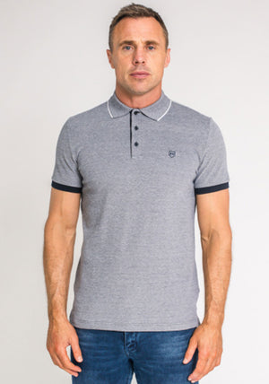 XV Kings by Tommy Bowe Dravers Polo Shirt, White & Navy