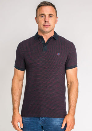 XV Kings by Tommy Bowe Mystique Polo Shirt, Navy & Plum