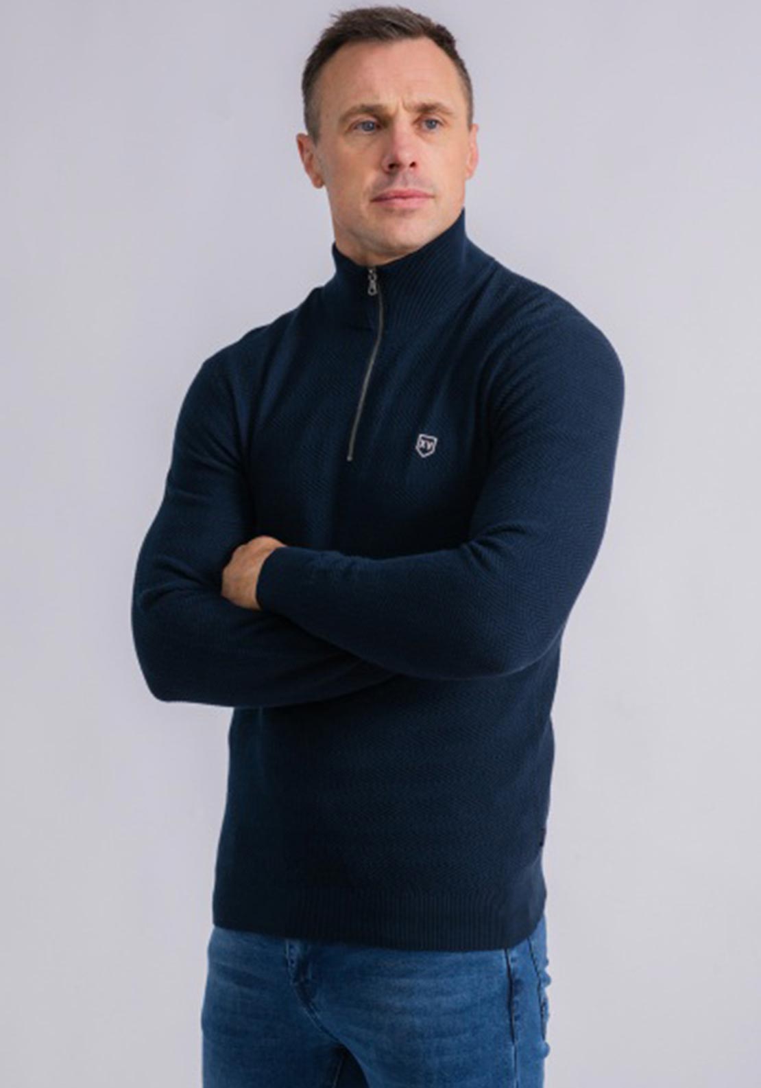 XV Kings By Tommy Bowe Ottawa Quarter Zip Sweater, Navy