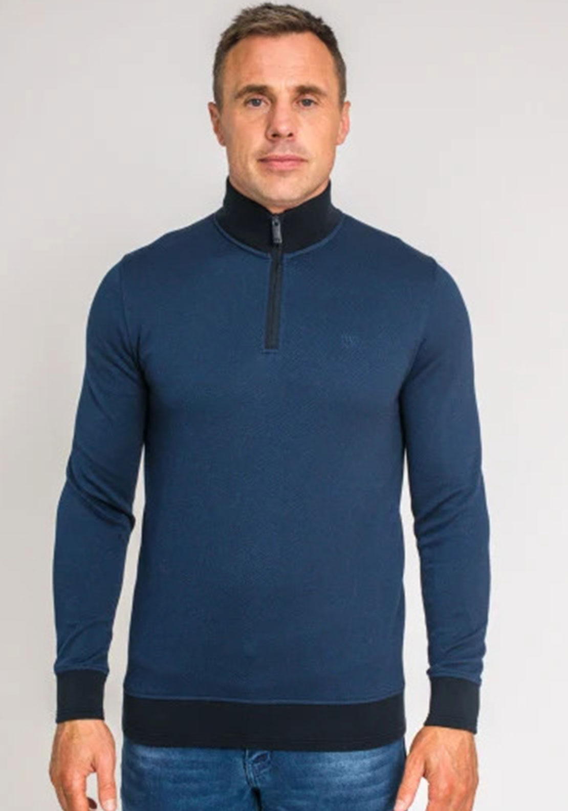 XV Kings by Tommy Bowe Ravens Half Zip Sweater, Classic Navy
