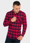 XV Kings by Tommy Bowe Wu Check Shirt, Red & Navy