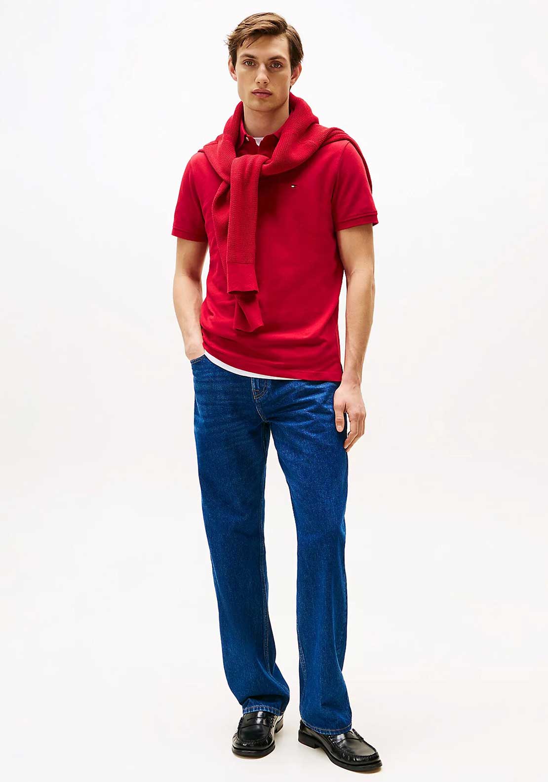 Tommy Hilfiger 1985 Polo Shirt, Medium Red