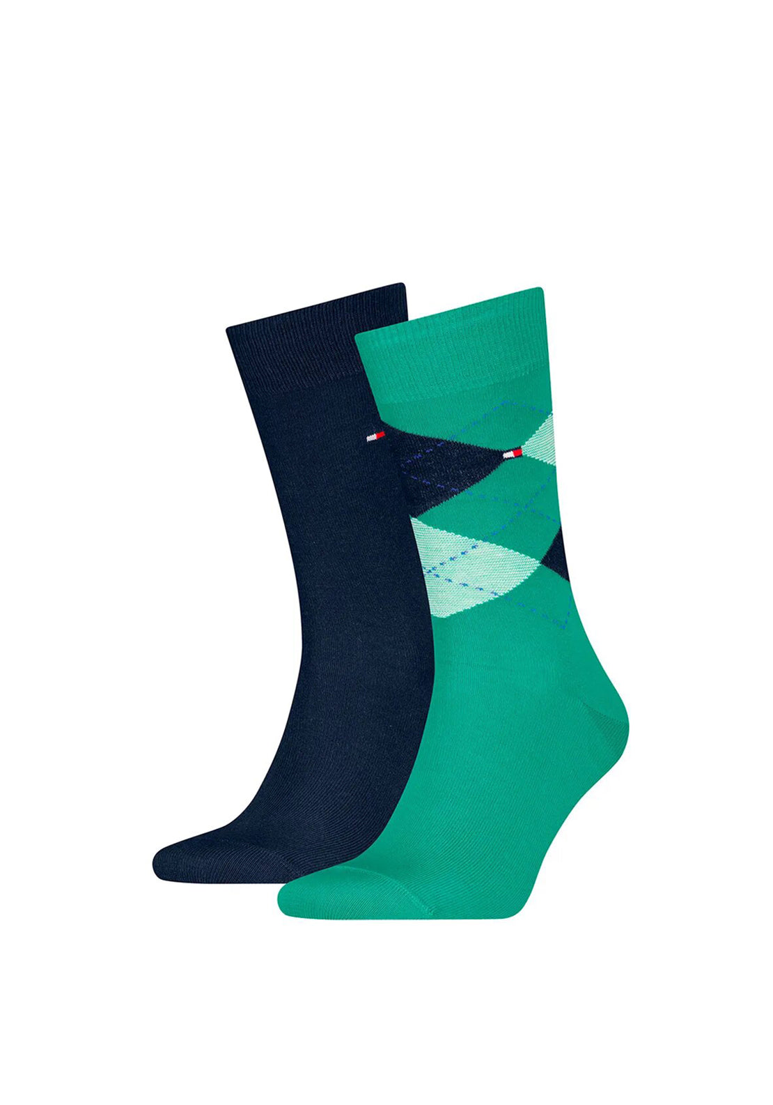 Tommy Hilfiger 2 Pack Classic Argyle Socks, Sea Green