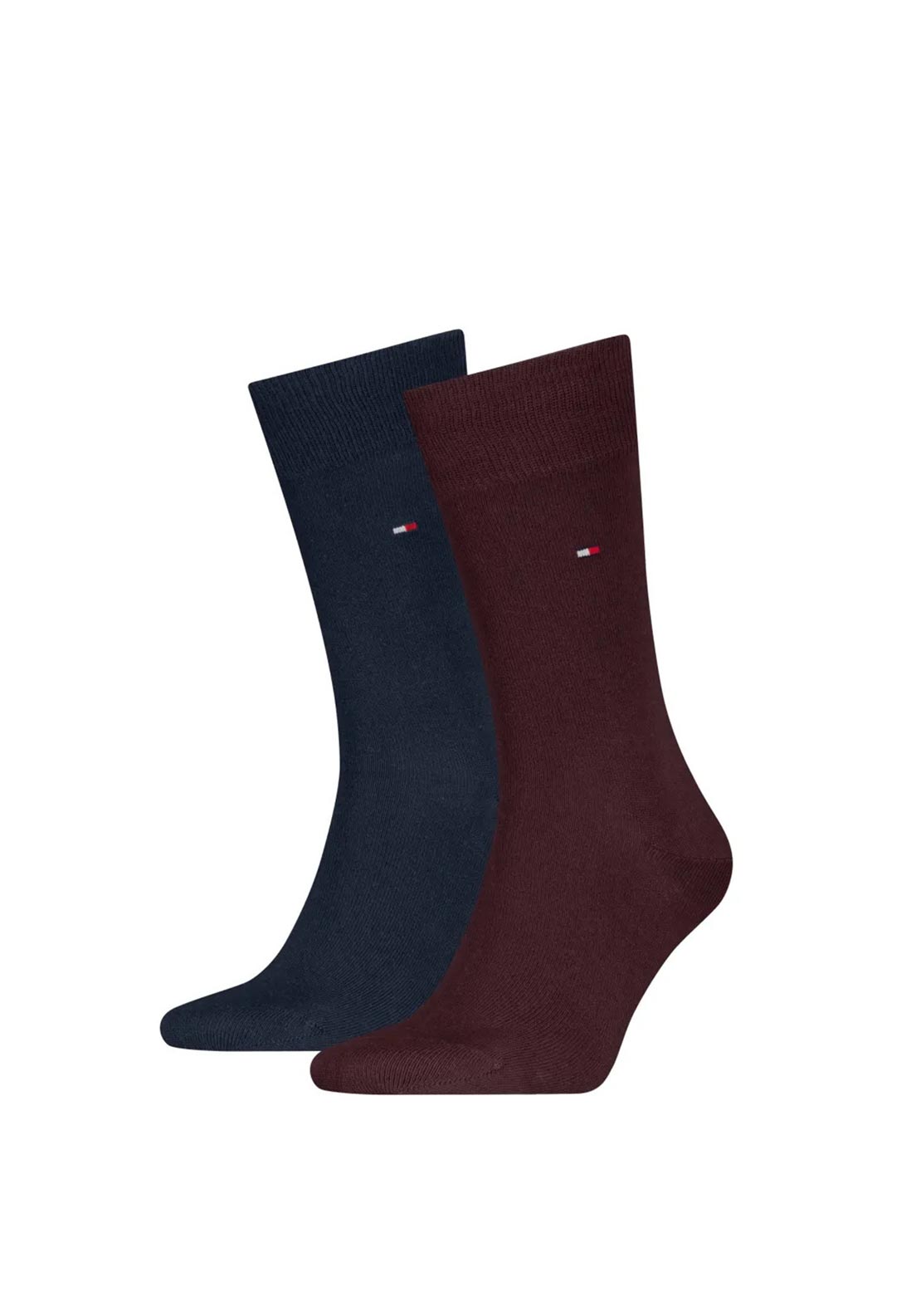 Tommy Hilfiger 2 Pack Classic Socks, Burgundy & Navy