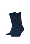 Tommy Hilfiger 2 Pack Dot Socks, Navy Multi