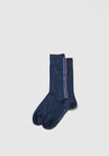 Tommy Hilfiger 2 Pack Logo Socks, Navy UK5.5-8