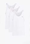 Tommy Hilfiger 3 Pack Signature Cotton Essentials Vest, White