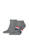 Tommy Hilfiger 2 Pack Trainer Socks, Grey