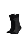 Tommy Hilfiger 2 Pair Classic Birdseye Socks, Black