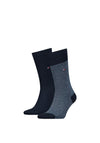 Tommy Hilfiger 2 Pair Classic Birdseye Socks, Jean Blue
