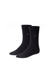 Tommy Hilfiger 2 Pair Flag Logo Socks, Navy