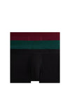 Tommy Hilfiger 3 Pack Everyday Luxe Trunks, Burgundy Multi