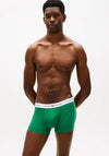 Tommy Hilfiger 3 Pack Signature Logo Cotton Stretch Trunks, Green Multi