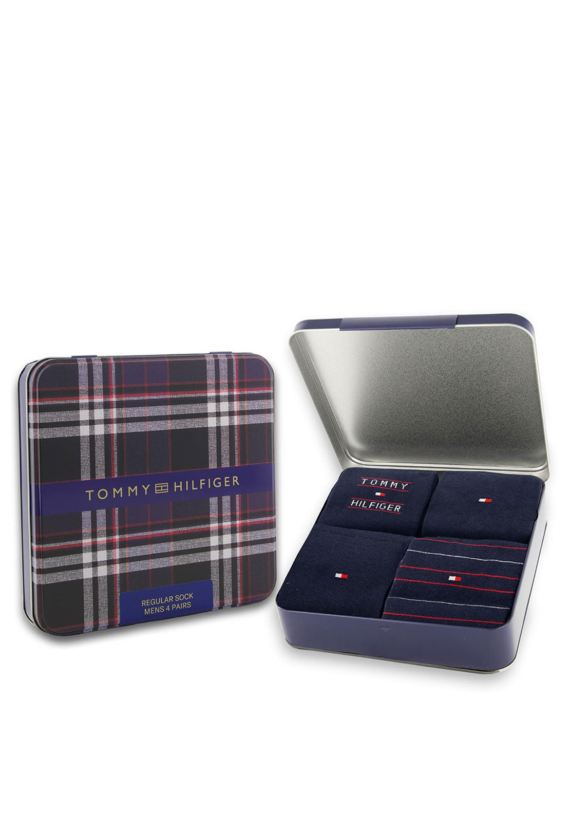 Tommy Hifiger 4 Pack Sock Gift Set, Navy